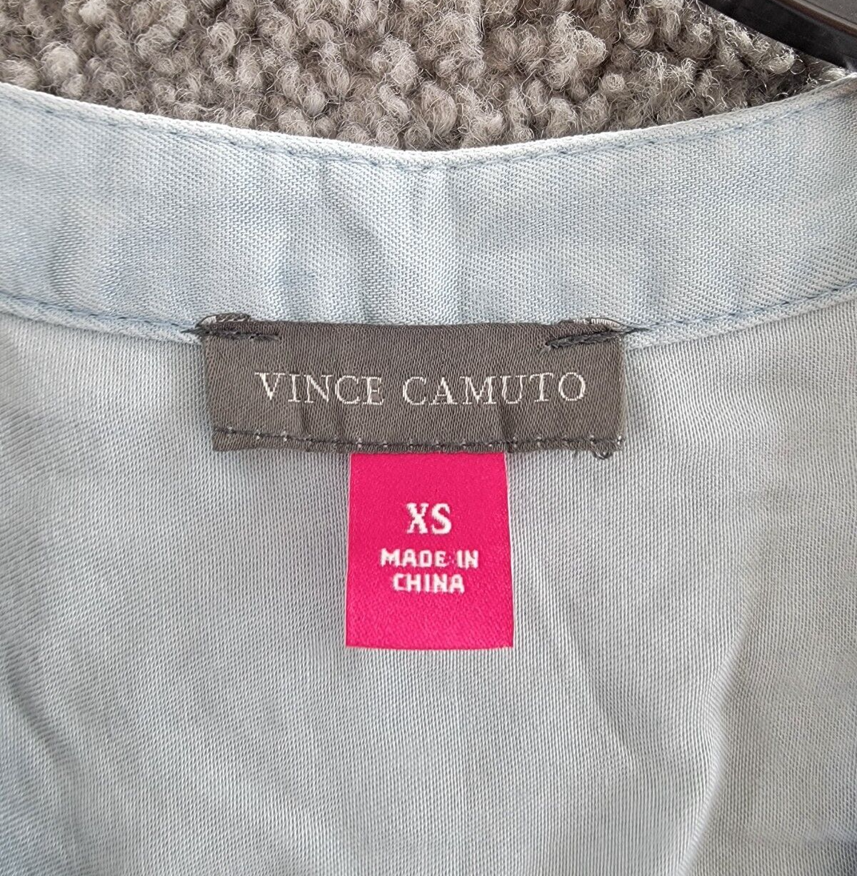 Vince Camuto Sleeveless V-Neck Dress Women's XS Arctic Surf Pullover Style - Picture 8 of 14