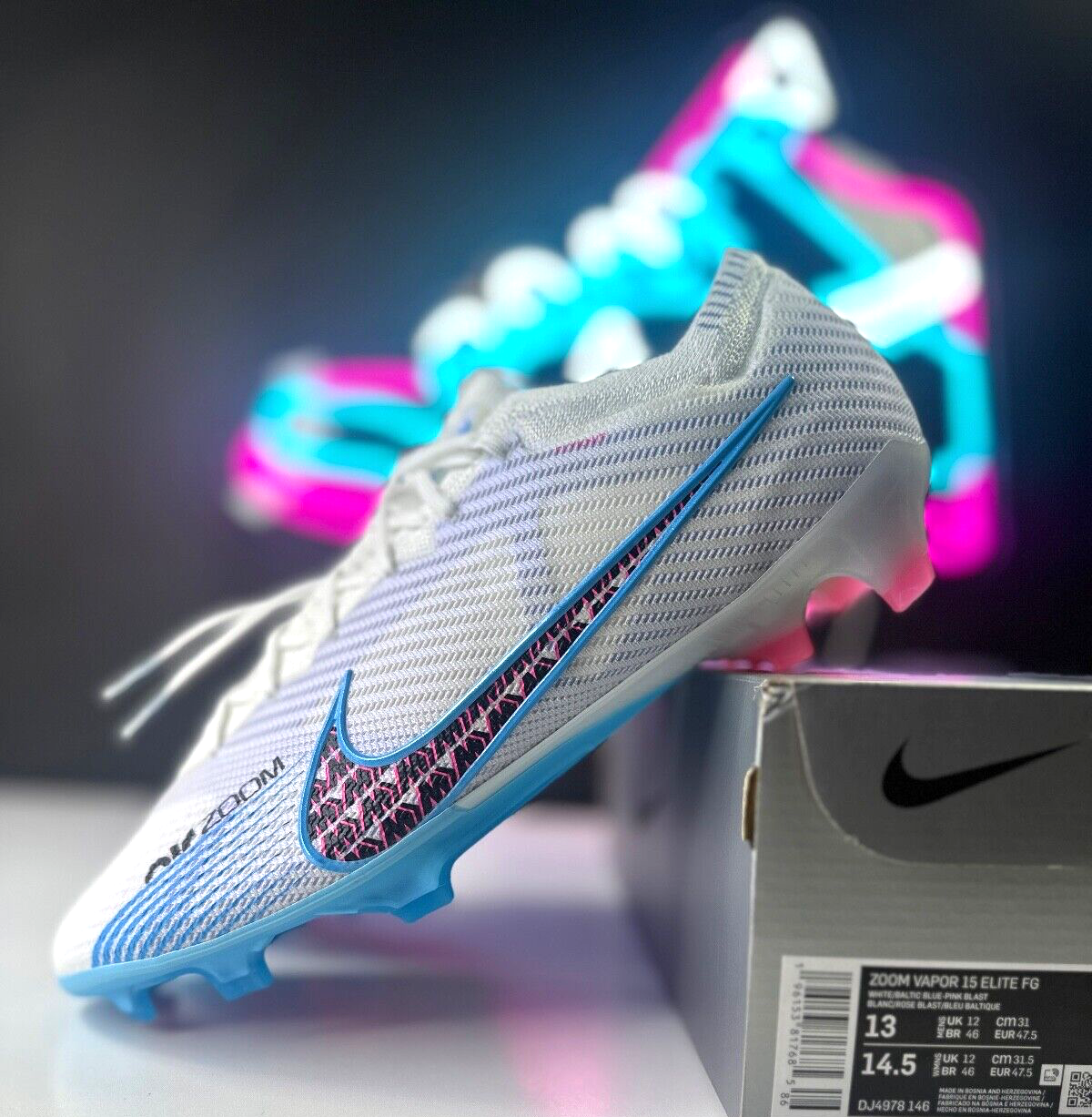 【試着のみ】NIKE ZOOM MERCURIAL VAPOR15 ELITE Nike Zoom Mercurial Vapor 15 Elite AG PRO Men's Soccer White