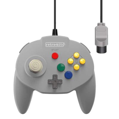 Retro-Bit Tribute 64 Wired Controller For Nintendo 64 Original Port Classic 4E