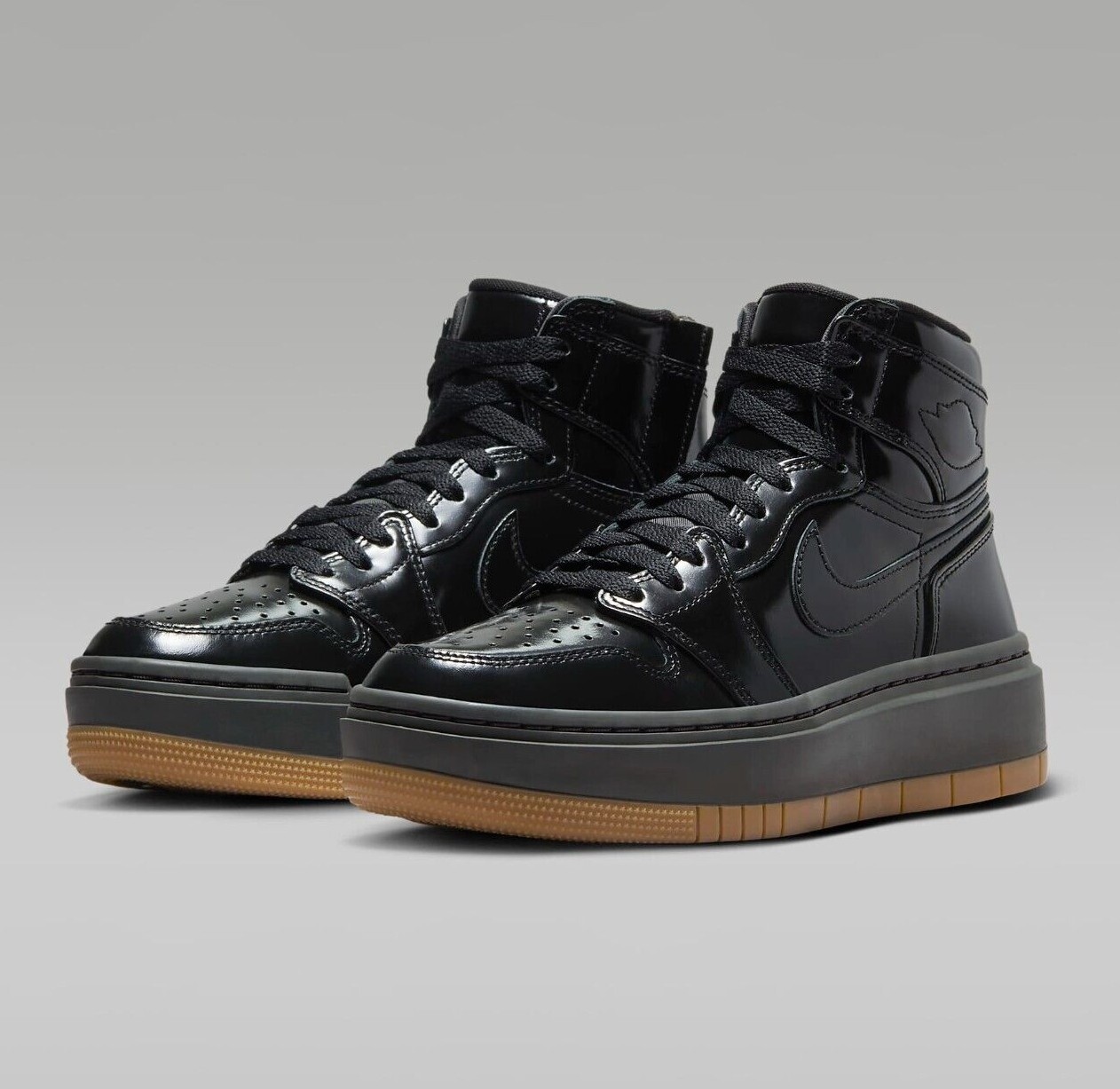 Pre-owned Nike Women's Air Jordan 1 Elevate High Se Fb9894-001 Black Medium Ash Gum Brown