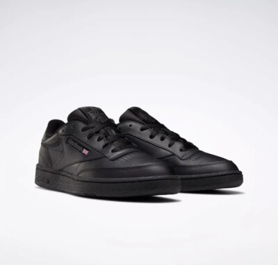 Men Reebok Club C 85 Leather Shoes AR0454 Black Charcoal Brand New Size 12
