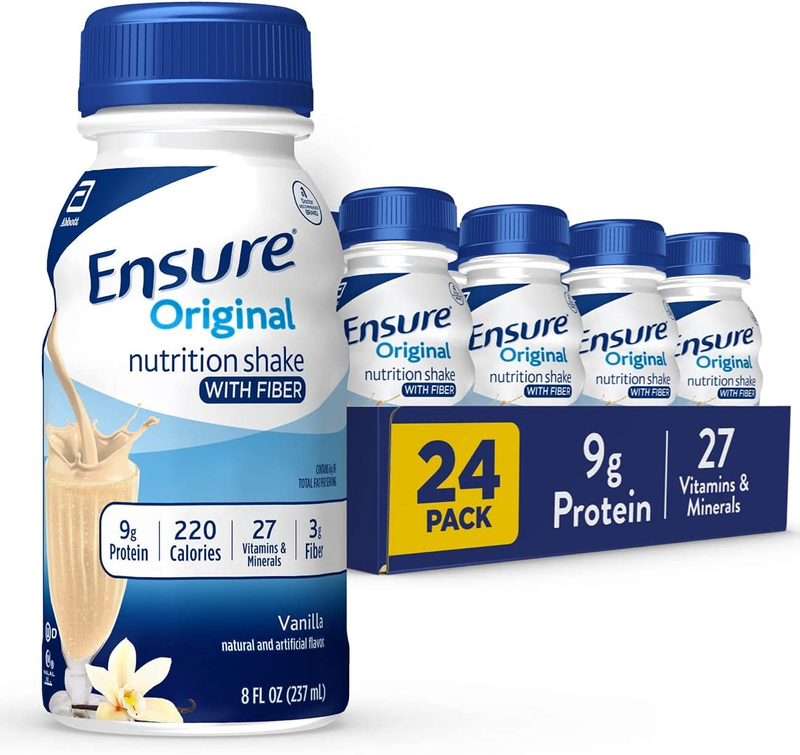 Ensure Original Nutrition Shake with Fiber, Vanilla, 8 Fl Oz