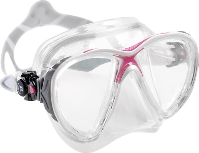 Cressi Sub Big Eyes Evolution CRYSTAL Silicone 2 Lens Scuba Diving Mask Pink