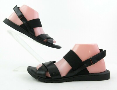 Born Zinnia Slingback Sandals Black Leather 9M Near Mint Condition