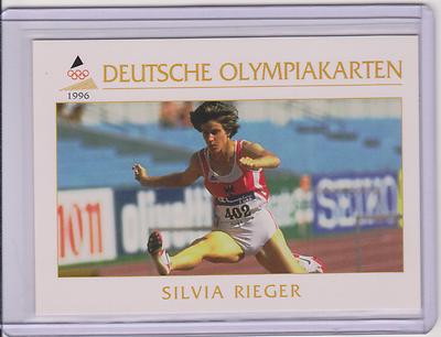 1996 DEUTSCHE OLYMPIAKARTEN ~ SILVIA RIEGER OLYMPIC CARD #82