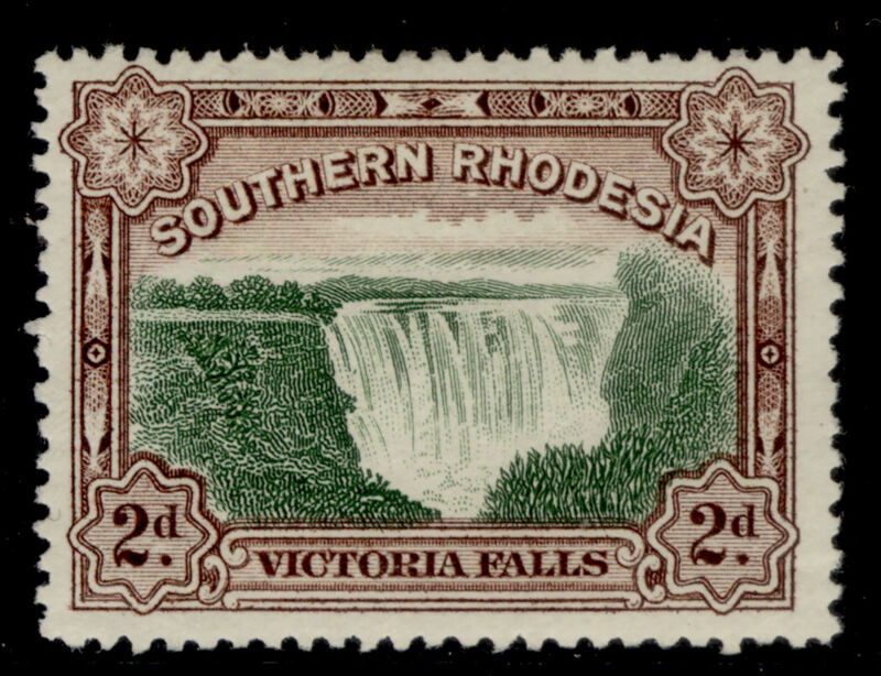 SOUTHERN RHODESIA SG29, 2d green and chocolate, LH MINT. Cat £14.