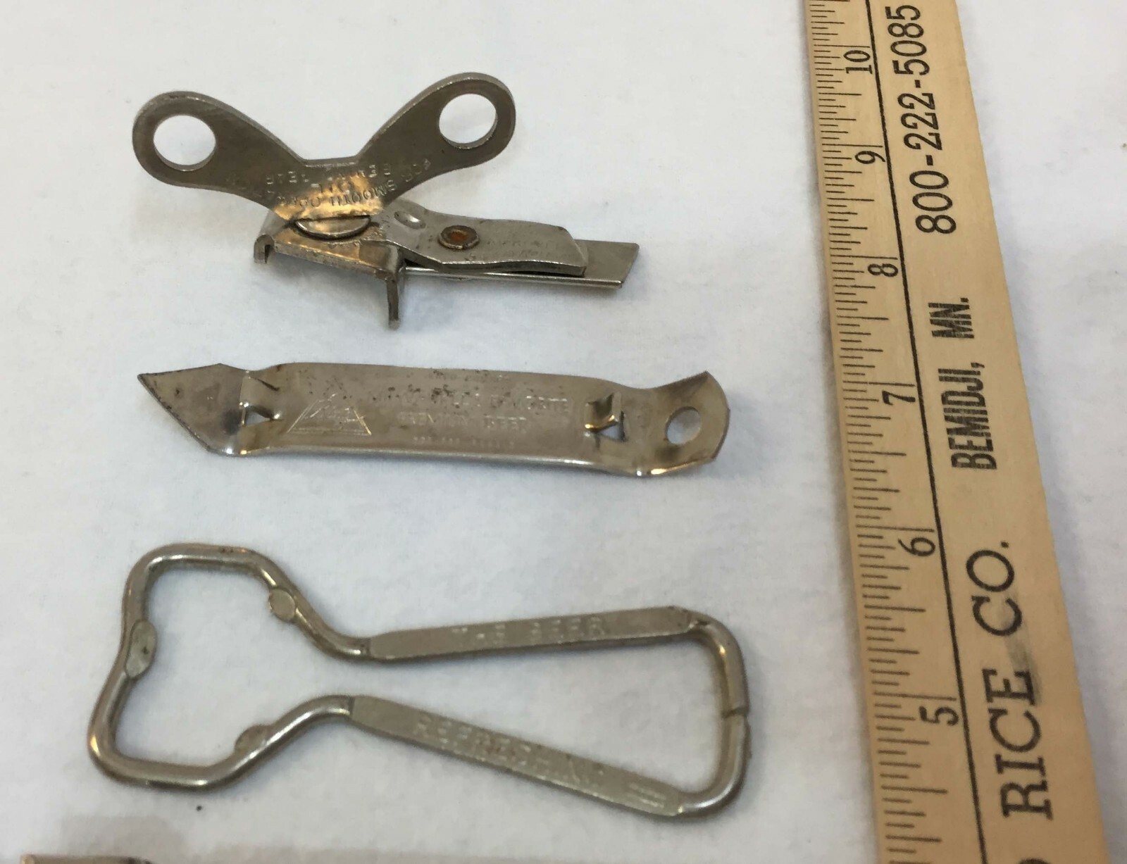 Blatz Hamms Beer Bottle Can Opener Stihl Vaughns Miracle Roll Vintage Lot of 6