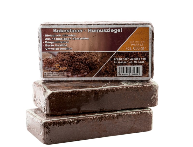 Coco - Ground Kokosfaser-Brikett - Kokosfaser-Humusziegel 3 StÃ¼Ck A 9l - 27l