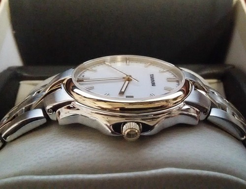 Pre-owned Tourneau A9516wht Men's Two Tone Bracelet Watch