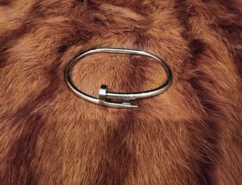 CARTIER JUSTE UN CLOU BRACELET 19. 18Kt. WHITE GOLD EXCELLANT AAP8899 AU 750 1Y eBay