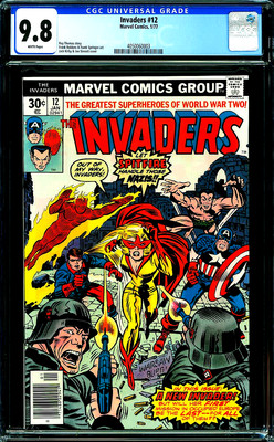INVADERS #12 CGC 9.8 WP Jack Kirby BRONZE Age MARVEL COMICS 1977