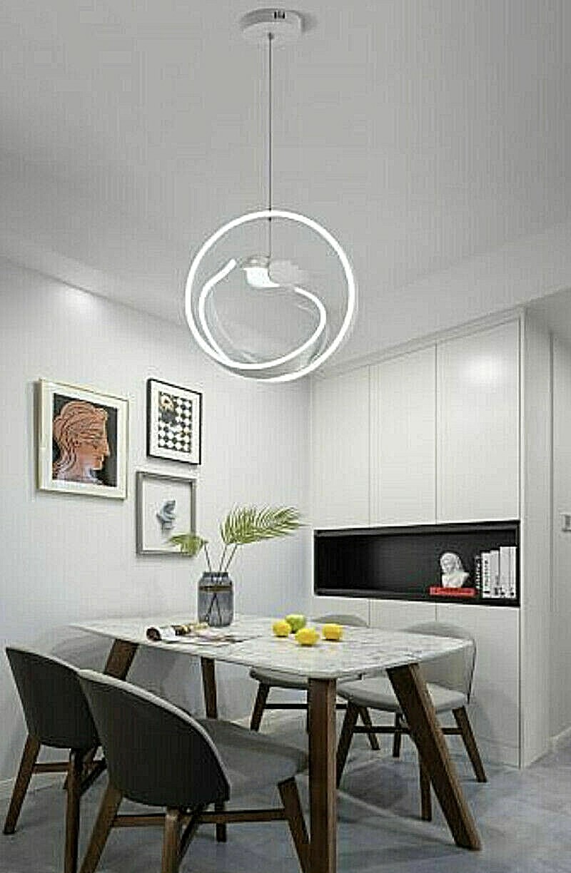 Lampadario da Soffitto Led 53W 6500K Uccellino Cerchio A51-AF Bianco Freddo uni 1