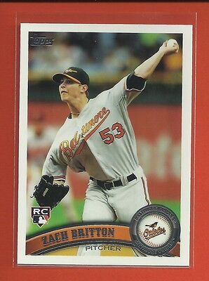 Zach Britton RC 2011 Topps Rookie Card # 418 Orioles New York Yankees Baseball. rookie card picture