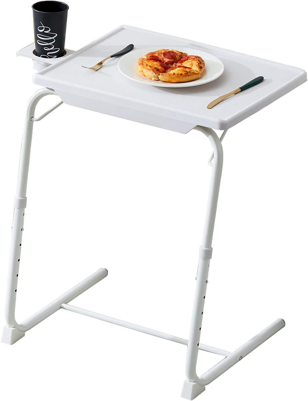 Multifunction TV Tray Table - Folding TV Tray on Bed & Sofa with Cup Holder, Com