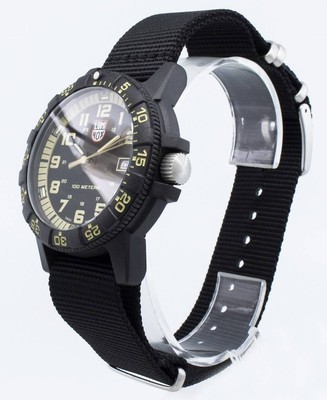Pre-owned Luminox Leatherback Sea Turtle Carbon Compound Case Xs.0333 Quartz Mens Watch