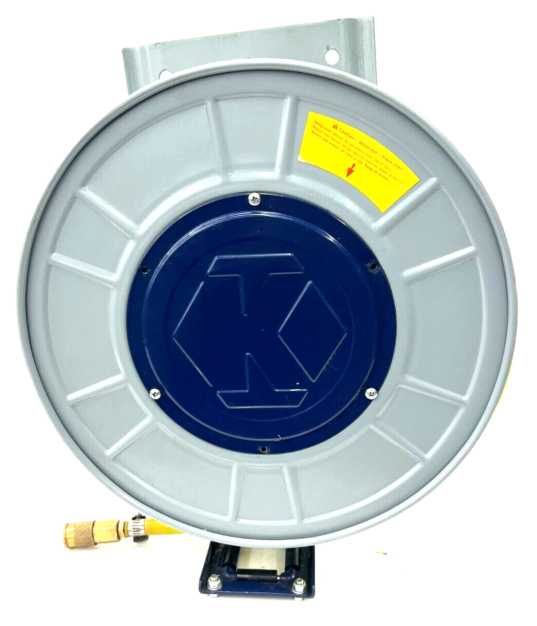 KOBALT HOSE REEL WITH WYNNSKY 3/8" HYBRID AIR HOSE 35-1/2" MNPT AIR COMPREESOR