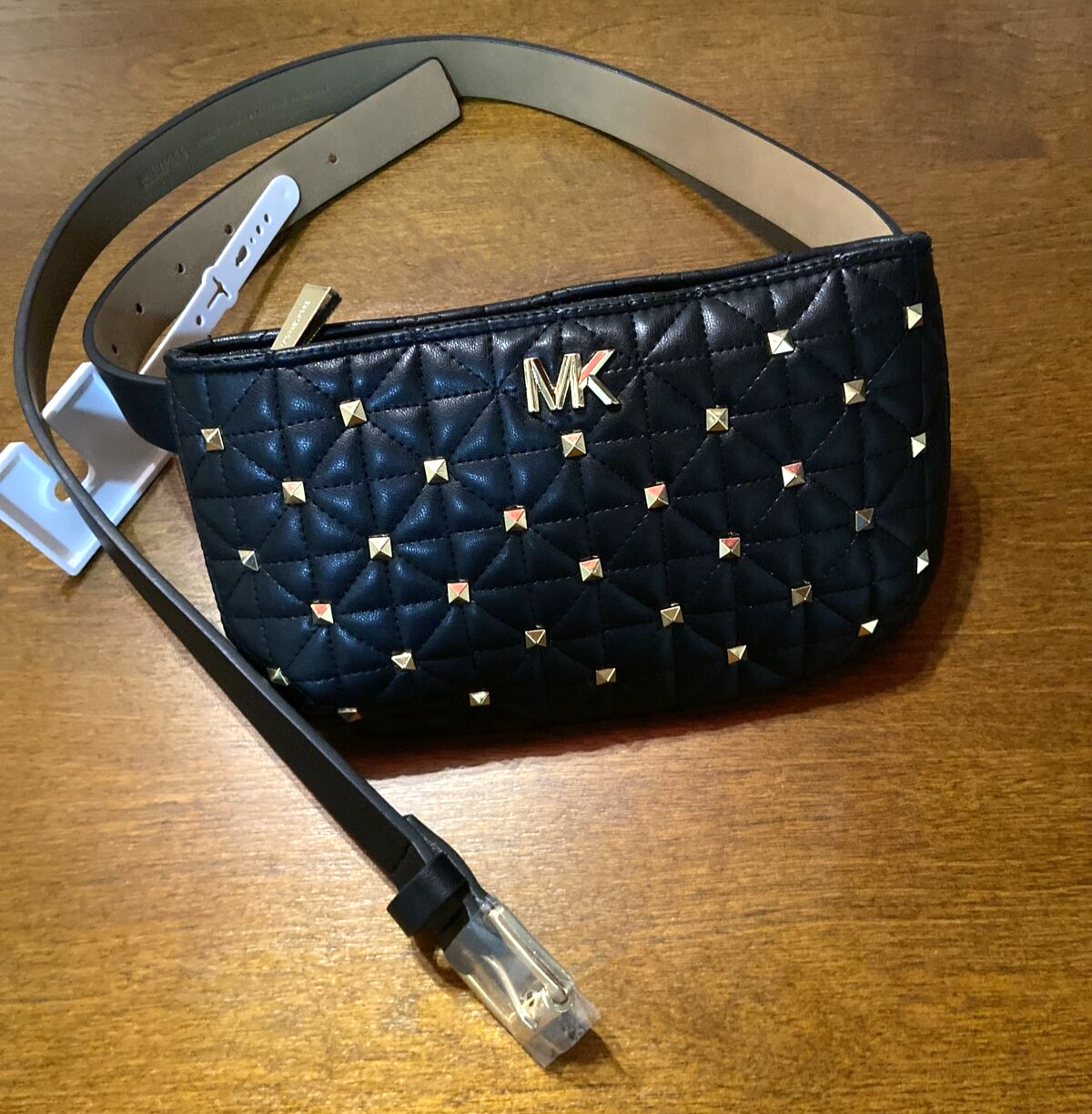 Michael Kors Fanny Pack Quilted Studded Waist Belt Bag