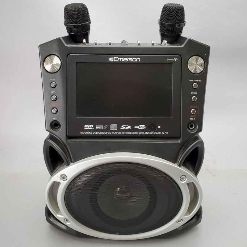 Emerson GF827 Karaoke Machine DVD/CDG/MP3G Player Recorder USB - Tested