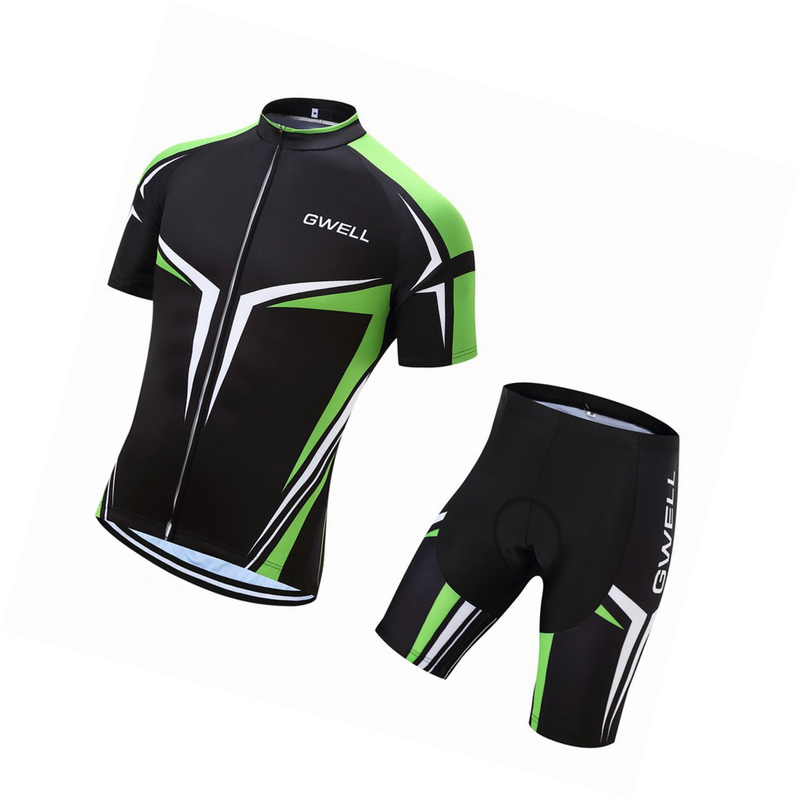 gwell herren radtrikot set fahrrad trikot kurzarm radhose mit sitzpolster