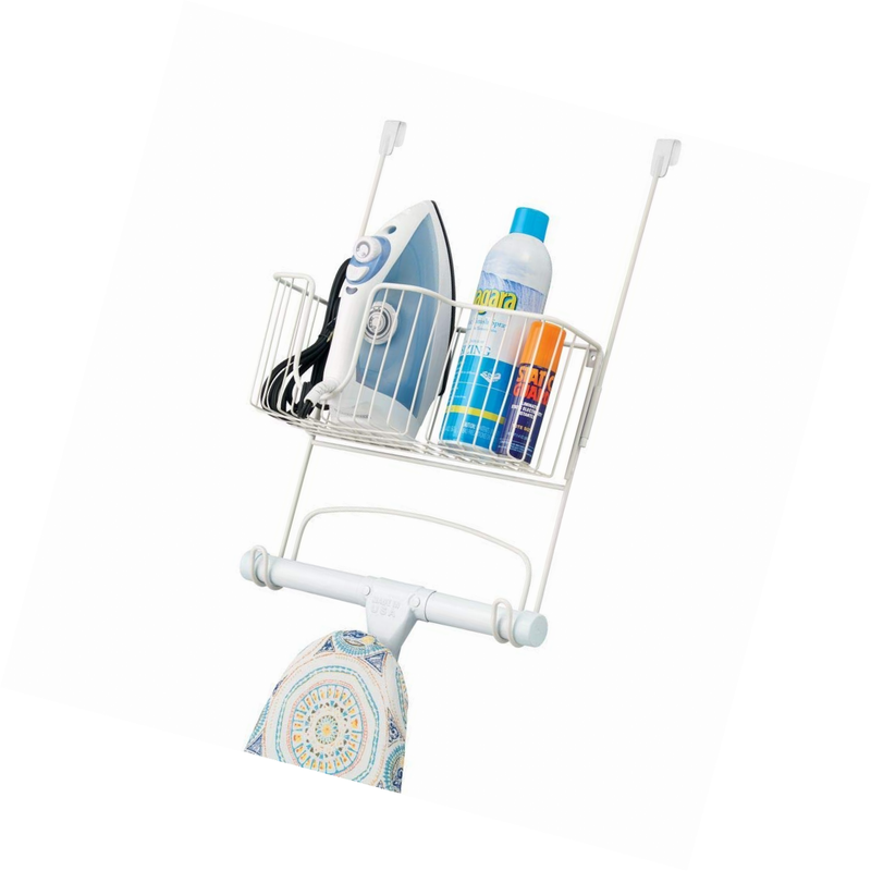 Details About Mdesign Over The Door Ironing Board Hanger Steel Rack For Easy Organisation