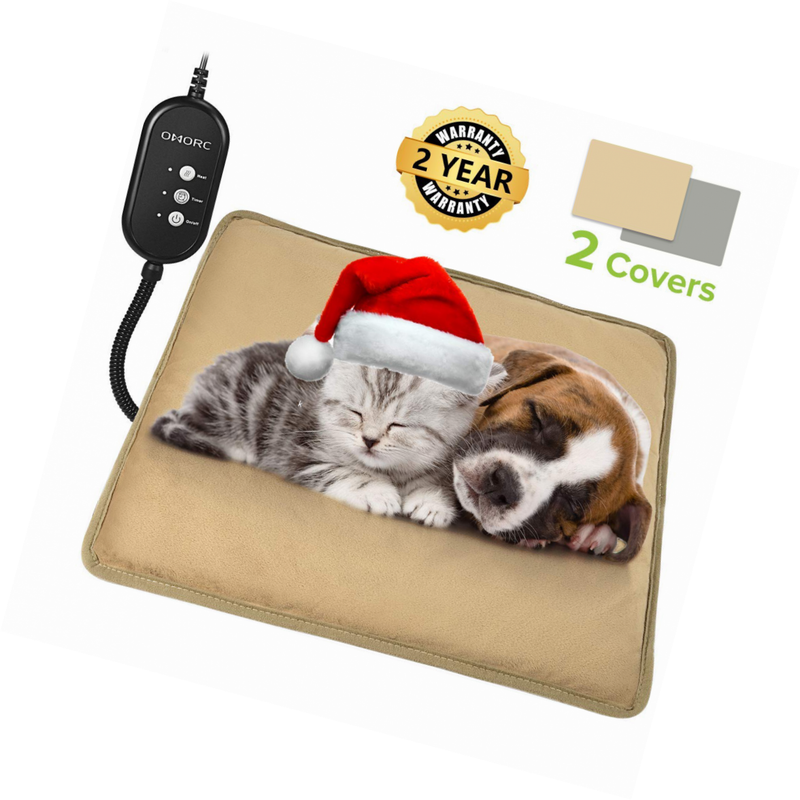 OMORC Heizkissen für Hund und Katze, Heizdecke mit Thermostaten