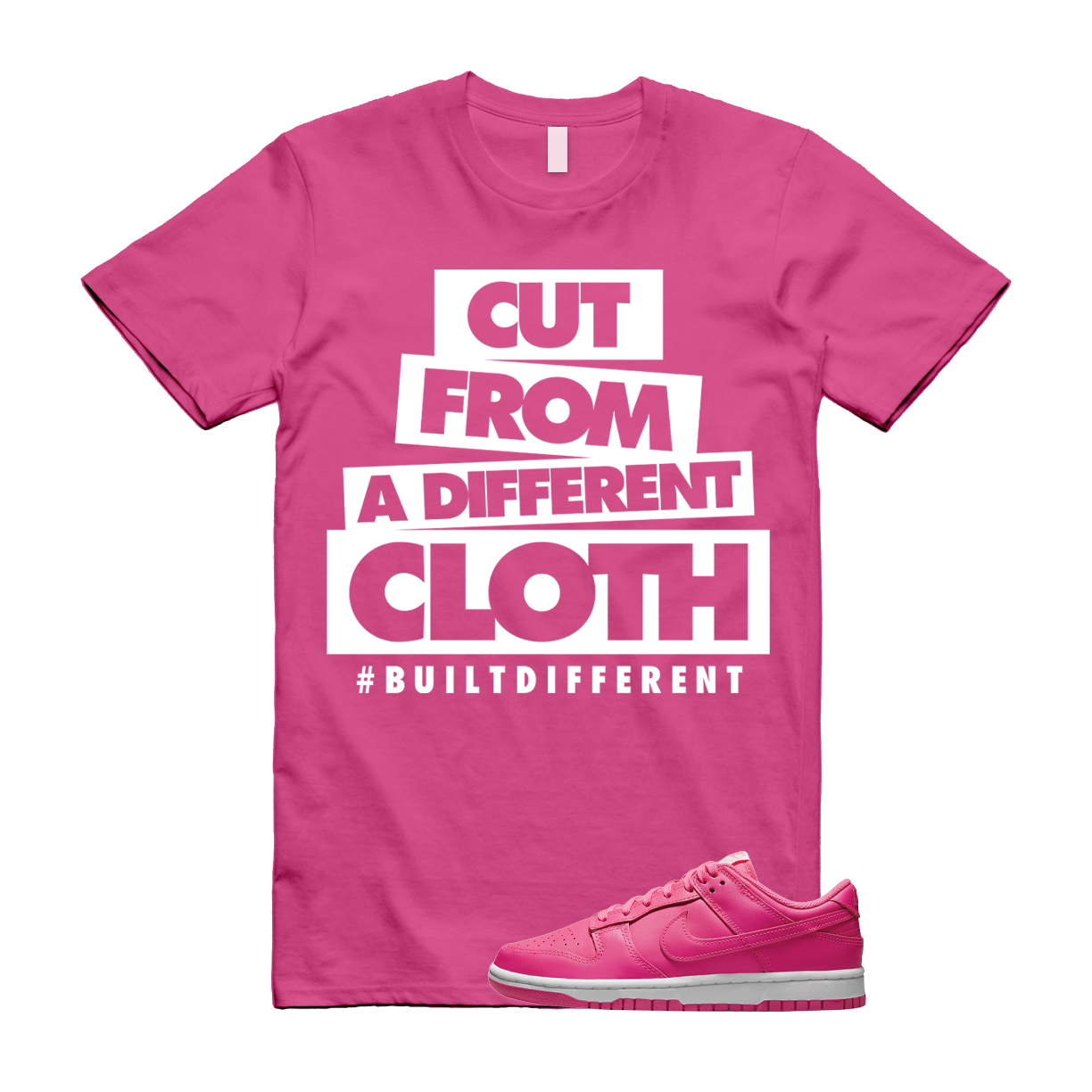 CLOTH T Shirt to match N Dunk Low WMNS Hot Hyper Pink White