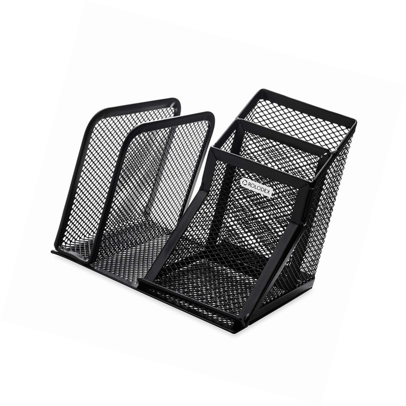 Rolodex Mesh Collection Desk Organizer Black 22171 Office Products