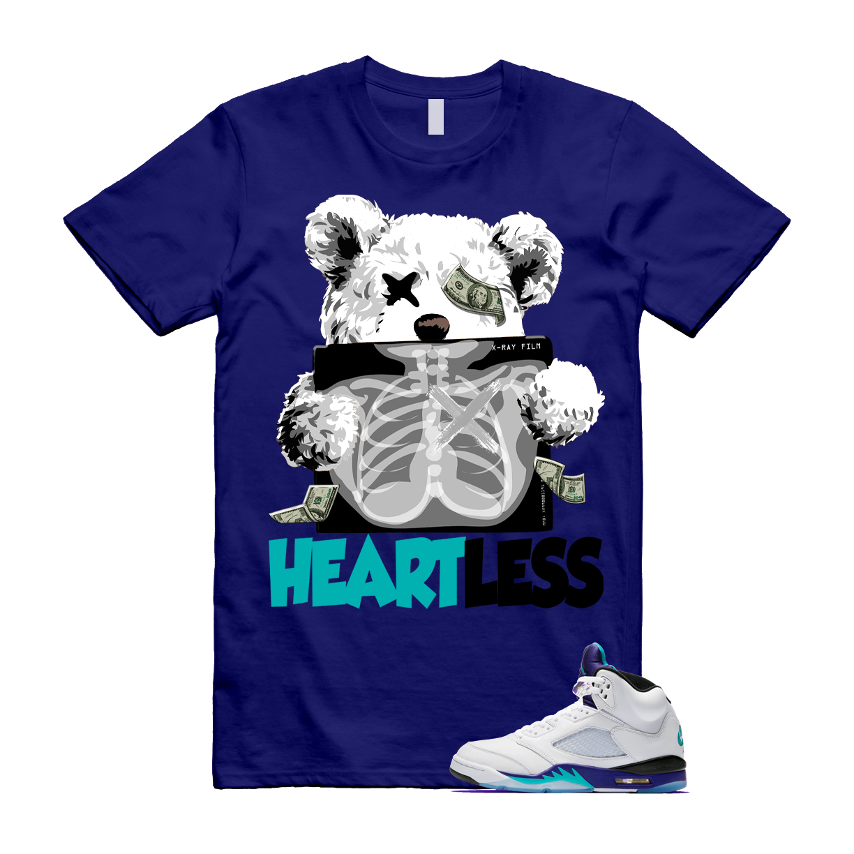 5 Grape White Black 2025 Blue T Shirt Match HEART | eBay