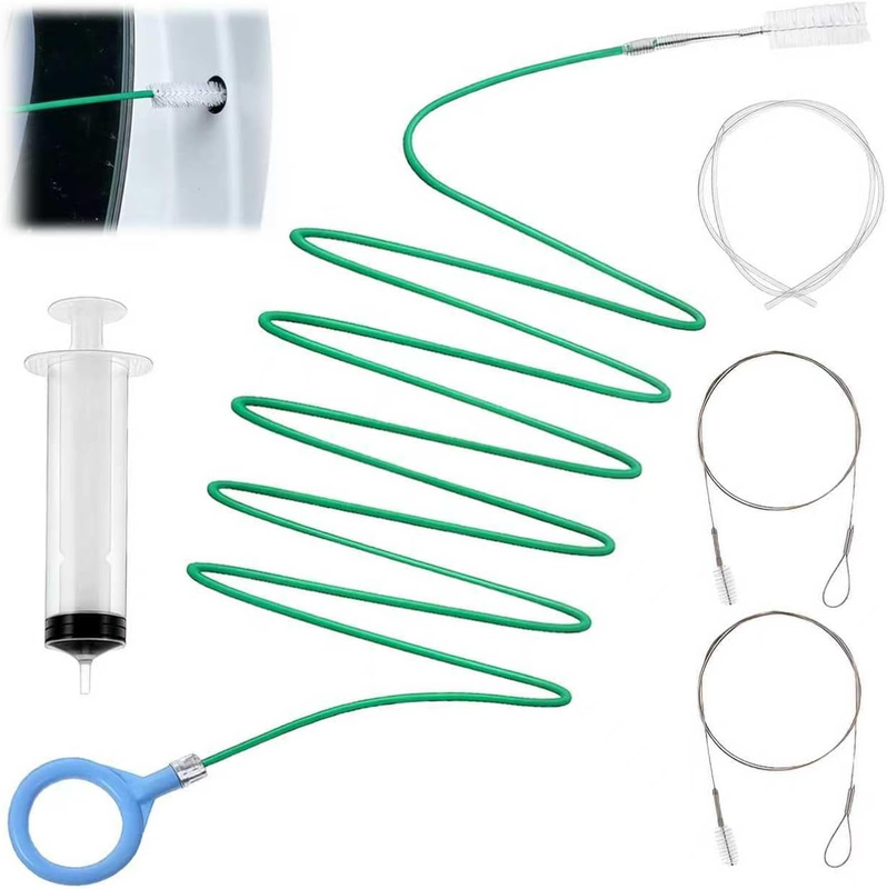 Auto Sunroof Drain Cleaning Tool, 118 Inch Long Flexible Tube Cleaning Brush, Dr