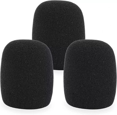 SM57 Windscreen Mic Foam Replacement for SM57 Vocal Microphone Pop Filter Black