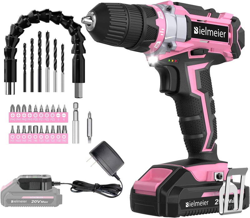 Set, Power Drill Kit With Lithium-ion And Charger,3/8 In