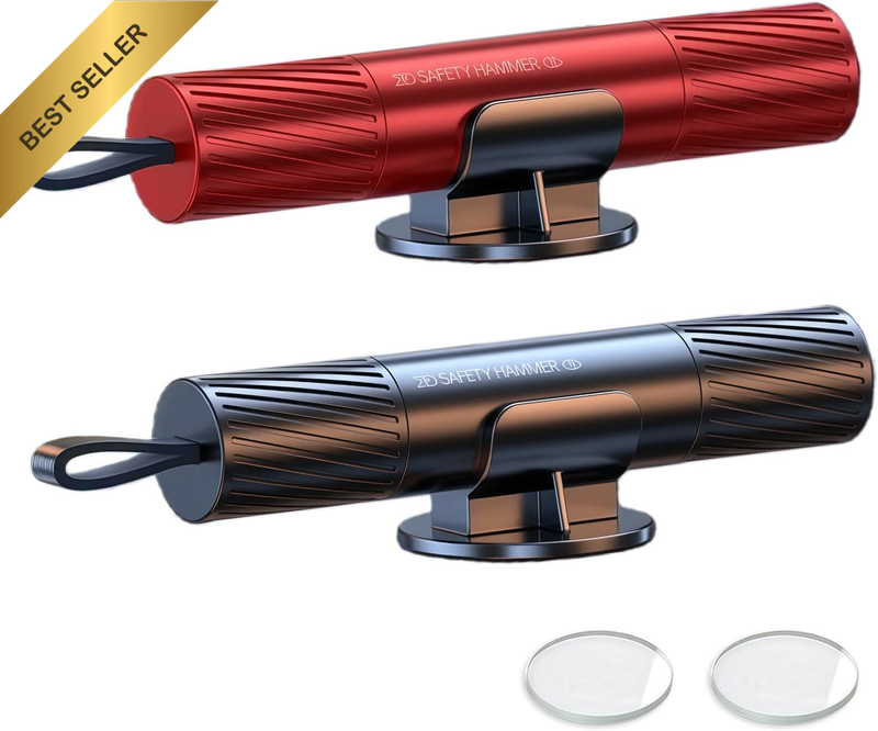 Safe Pro X Car Window Breaker, 2 Pack Emergency Escape Tool with Seat Belt Cutte