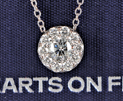 8 400 Hearts On Fire Fulfillment 18k White Gold Diamond Halo