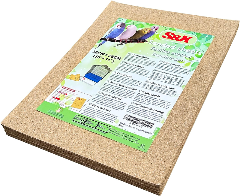 Bird Cage Liner 30-Pack 15” X 11” Gravel Paper for Bird Cage | Sand Sheets for E