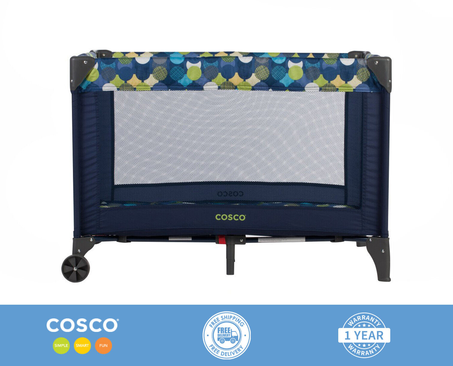 Cosco Funsport Portable Compact Baby Play Yard 2 Colors