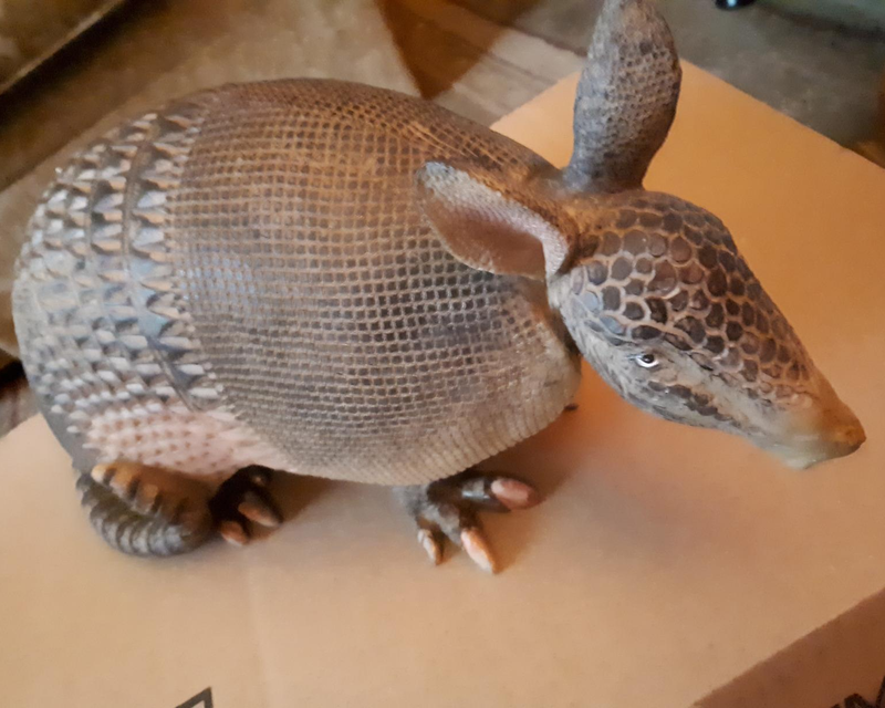 Lifelike Armadillo Garden Statue Sculpture Art Home Yard Patio Decor Ornament