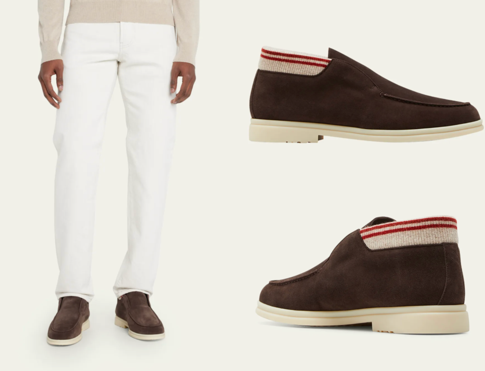 LORO PIANA LORO PIANA OPEN WINTERY WALK CHUKKA BOOTS SHOES SCHUHE CASHMERE SUEDE SNEAKERS