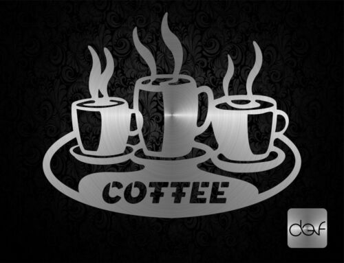 coffee clipart design DXF files for CNC Plasma Laser cut Waterjet SVG CDR