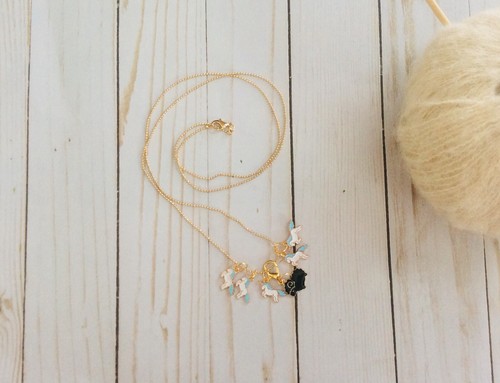 stitch markers Neckles, knitting Stitch Markers, Progress Keeper, Unicorns