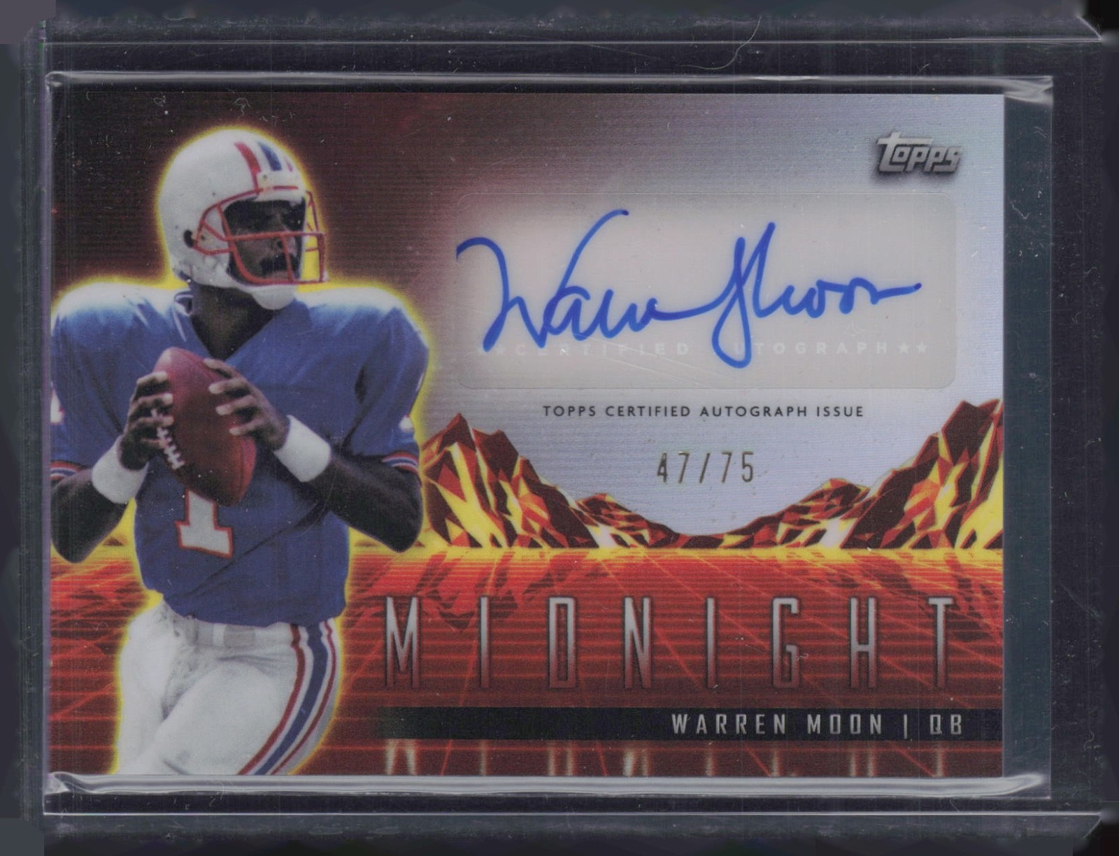 2024 Topps Midnight Horizon Signatures Warren Moon 47/75 Auto Autograph