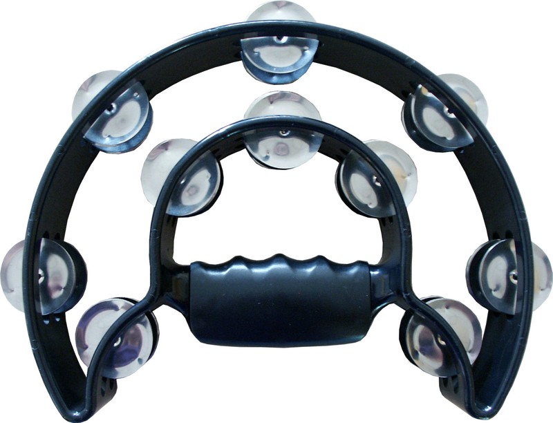 Schellenring - Schellenmond - Doppelt - Schwarz - 40 Schellen - Tambourin - Msa