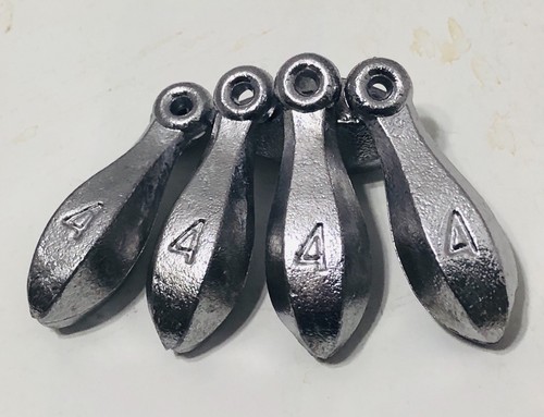 50- 4-OZ  Hand Made Pure Lead Bank Sinkers