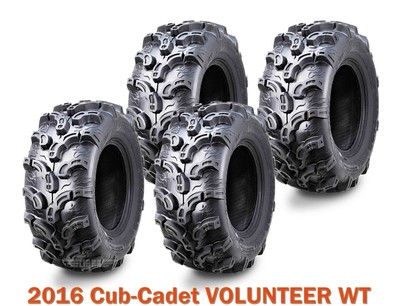 2016 Cub-Cadet VOLUNTEER WT Complete Set ATV tires 25x10-12 Super Mud