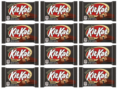 Kit Kat, Dark Chocolate, Wafer Candy Bars, 1.5 oz. (Choose From: 6 Or 12 Bars)