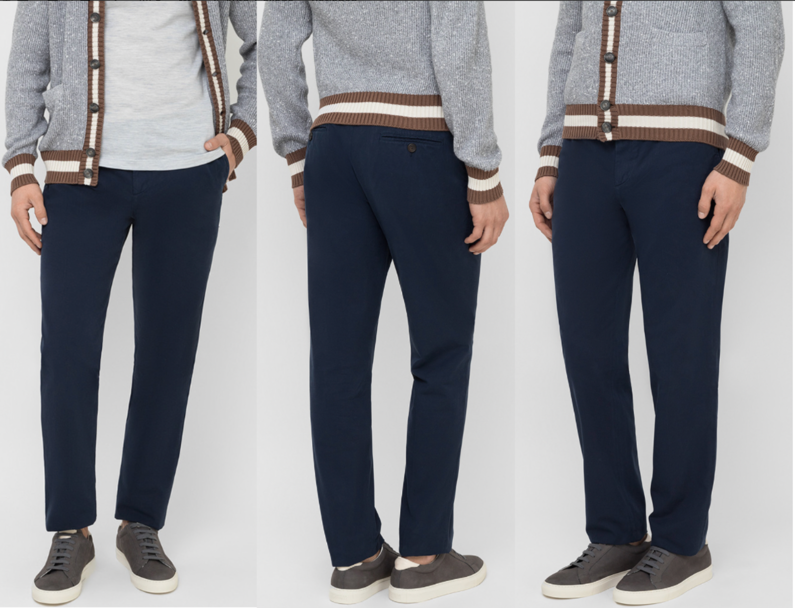 Pre-owned Brunello Cucinelli Italy Mens Luxury Cotton Trousers Hose Chino Pants 52