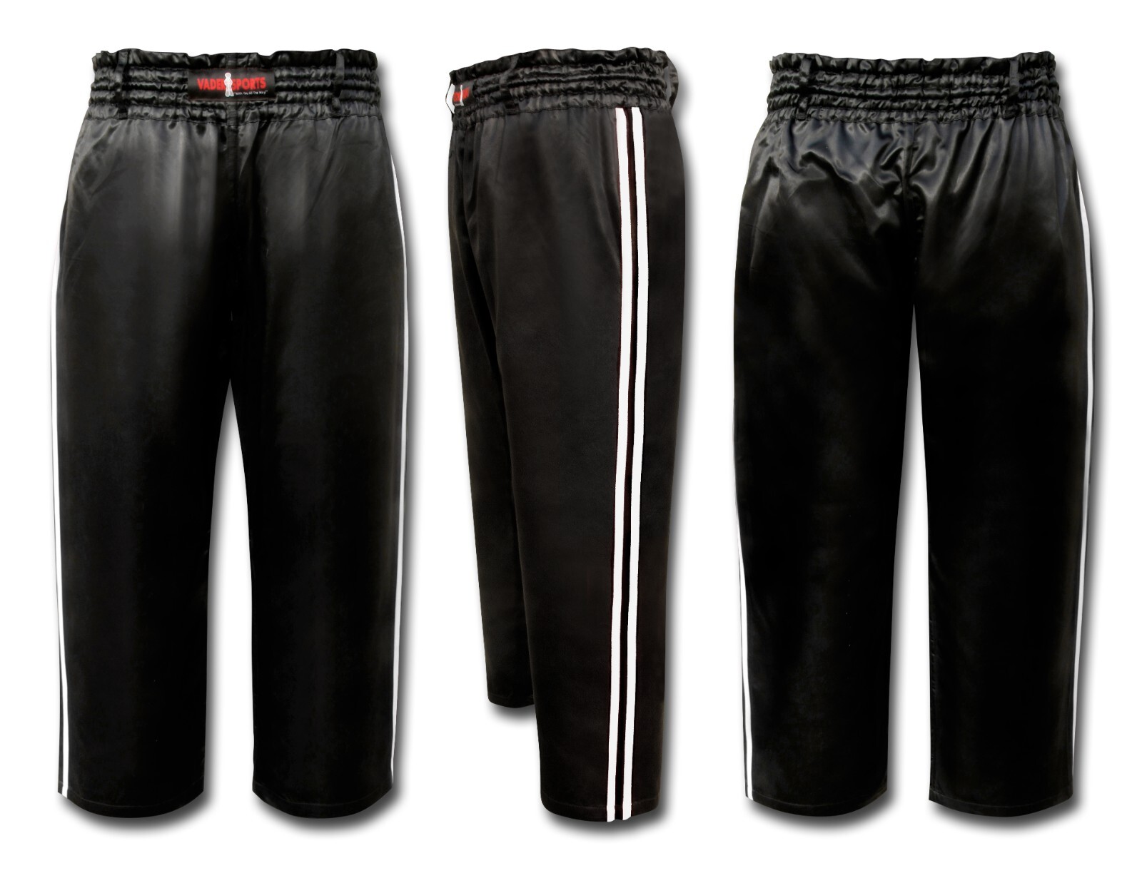 ☆韓国の人気☆【2000archives】☆2000Archives BOXER PANT.S☆ kickboxing trousers silk/satin pants black with 2 white