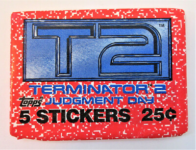 Trading Cards T2 Terminator 2 Judgment Day Stickers Unopened Wax Pack 1991 Topps