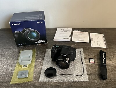 Canon PowerShot SX540 HS Camera Original Box, Charger, Battery & 32GB SD