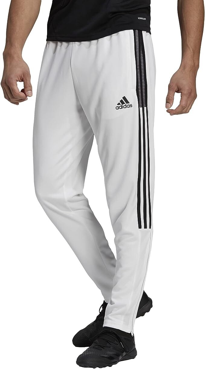 Спортивные брюки adidas Tiro 21 Soccer GN5489, белые/черные, мужские, размер 2XL