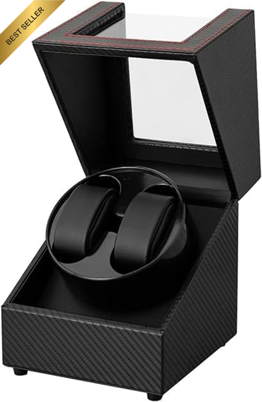Double Watch Winders for Automatic Watches Storage Case with Quiet Japanese Mabu